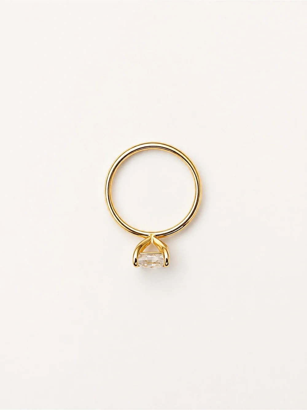 Radiant Emerald-Cut Solitaire Ring in Gold